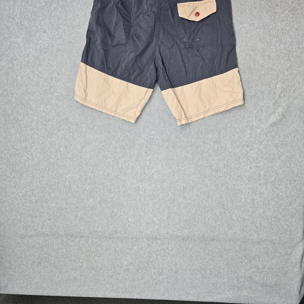 Katin USA Men Shorts 34 Gray Nylon Polyester Swimwear Colorblock Logo Patch
